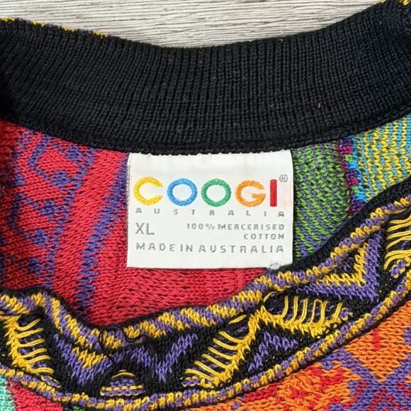 Vintage Coogi Sweater Mens Size XL Y2k Australia Biggie Cosby 3D 100% Cotton - Picture 4 of 6